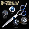 YUQGAOP Hair Cutting Scissors Set, Professional Stainless Cutting Hair Scissors, Barber Hair Cutting Scissors Thinning Shears Sharp Blades Hairdresse
