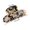 3PCS Stylish Celluloid Hair Claws, Barrettes Tortoise Shell Claws, Banana Clips tortoise Hair Clips,Leopard print Large Fashion Accessories for Women