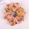 12 Pack Fruits Hair Scrunchies Strawberry Scrunchie Mango Hair Ties Check Plaid Scrunchies Gingham Ponytail Holder Fruits Bobbles Floral Scrunchy (12
