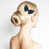 4 Pcs Halloween Bat Hair Clips Bat Bow Bowknot Barrettes Black Animal Headpiece Women Hair Pins Hairpins Hairclips Cute Holiday Festival Parade Cospl