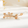 AW BRIDAL Flower Hair Clip for Wedding Hair Comb Barrette Bridal Hair Pieces Wedding Hair Accessories for Women Girls (Gold)