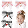 4 Pack Lace Hair Bow Clips Cute Bow Alligator Clips for Teen Girls Women Hair Accessories