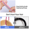 300PCS Elastic Hair Bands for Kids and Women, 3 Styles Small Thin Hair Ponytail Holder, Baby Girls Hair Ties No Damage, Diameter 1.0inch Mini Colorfu