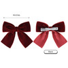 2PCS Velvet Hair Bows Red Hair Ribbon Clips 4" Big Fall Alligator Clips Hair Accessories for Women Girls Toddlers Kids Baby