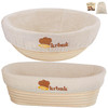 Banneton Bread Proofing Basket, Proofing Basket for Sourdough Bread Baking, Indonesian Rattan Bread Bowl Sourdough bread Baking Supplies with Linen L