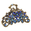 Fashion Vintage Rhinestone Metal Alloy Fancy Hair Claw Jaw Clips Pins - Retro Chic Hair Updo Grip Hair Catch Barrette Hair Accessories for Women (Blu