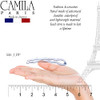 Camila Paris CP3514 French Twist Stick Hair Fork, 2 Medium Wavy U Shaped Hair Pin Clip for Spiral Updo and Bun, Clear, Fashion Flexible Durable Styli