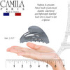 Camila Paris CP3432 French Hair Clip for Women, Large Dolphin Gray, Girls Hair Claw Clips Jaw Fashion Durable and Styling Hair Accessories for Women,