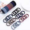 48PCS Seamless Elegant Neutral Color Hair Ties High Elastic Ponytail Holders Hair Bands for Women Girls Teens Children Thick Hair Thin Hair Braided A