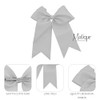 Light Grey Jumbo Bow Clip with Tails