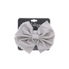 Scalloped Edge Bow Hair Clip Small Light Grey