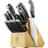 HENCKELS Statement Premium Quality 15-Piece Set with Block, Natural, Razor-Sharp, German Engineered Informed by 100+ Years of Mastery, Lightweight an