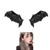 Halloween Gothic Bat Hair Accessories for Girls Metal Bat Wings Hair Barrettes Black Batwings Hair Clips Goth Hair Clips Halloween Party Cosplay Cost