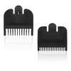 Replacement for Wahl Professional #1 Guide Comb Attachment No.1 1/8" (3.0mm) and Color Coded Clipper #1/2, 1/16", 1.5mm -Black