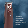 Oster Professional Cordless Hair Trimmer with Rechargeable Battery and Ergonomic Design, T-Finisher T-Blade Trimmer, Burgundy
