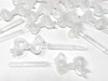Tara Girls Self Hinge Bow Hair Barrettes 18 Pieces Selection (Clear)