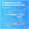 Equinox Professional Razor Edge Series Hair Cutting Scissors Set - Barber Hair Cutting & Thinning Shears/Texturizing Scissors Set - 6.5 Inches Hair C