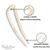 French Amie Ivory White Cream Handmade Large Cellulose Acetate Chignon Bun Holder U Hair Pin Stick (Ivory white cream)
