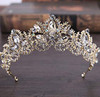 Leiothrix Rhinestone Crowns and Tiaras Baroque Wedding Crown Bridal Hair Jewelry Headpieces Crown for Prom Queen
