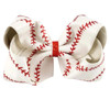 Jumbo Baseball Cheer Bow Clips 7.5" Big Glitter Leather Softball Hair Barrettes Game Day Girls Cheerleader Sports Player Fans Gift Large Ponytail Hol