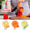 Cheese Grater Rotary, Rotary Grater for Kitchen, Kitchen Grater Vegetable Slicer with 3 Drum Blades, Fast Cutting Cheese Shredder for Vegetables and