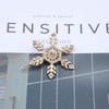 Iaceble Boho Snowflake Hair Clip Barrette Gold Crystal Hairpin Head Clips Weddings Bridal Hair Barrette Christmas Snow Cz Hair Pins Accessories for W