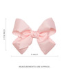 HAIRBOWS Girls' Grosgrain Scalloped Edge Bow with a Knot Wrap Center on a Clip, All Ages and Hair Types, 5 Inch Bow, Hot Pink