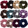 Scrunchies for Hair,12 Pcs Soft Hair Scrunchy Bobbles Elastic Hair Bands Ties Donut Hair Accessories for Women Ponytail Holder Velvet Vintage Scrunch