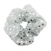 4 Pcs Sequins Christmas Hair Scrunchies Hair Bobbles Metallic Elastics Ponytail Holders Hair Wrist Ties Bands Cloth Scrunchies for Show Gym Dance Par