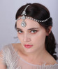 Aimimier Bohemian Crystal Head Chain Rhinestone Teardrop Forehead Chain Belly Dancer Jewelry Wedding Headpiece Prom Party Festival Hair Accessories f