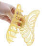5 inch Large Jaw Clip Hair Claw with Leaf Design for Women- Speckled Tan