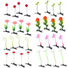 32Pcs Bean Sprout Hair Clips Funny Sprout Clips Random Mixed Styles Plant Grass Flower Butterfly Hairpins Cute Pea Little Grass Barrettes for Women G