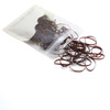 Dofash 2x75mm Anti-Aging Brown Rubber Band for Women's Hair (150 Pieces in Bag)