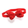 My Lello Girls Fabric Rose Bow Headbands 2 Pack (Red/Navy)