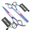 5.5 Inches Hair Scissors with Thinning Comb Hair Cutting Shears Thinning Shears set for Professional and Personal (Rainbow)