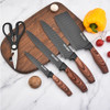 Knife Set, Wiztoynia 6-Piece Black Kitchen Knife Set for Home, Anti-Rust Non-stick Stainless Steel Sharp Chef Knife Set with Universal Knife Block fo