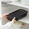 COOK WITH COLOR Collapsible Batter Bowl - Mess Free Breading Shaker Container - Great for Fried Fish, Fried Chicken, Onion Rings, Wings & More, Black