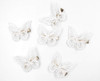 Ruwado 6 Pcs Butterfly Hair Clips Lace White Soft 3D Metal Cute Hair Accessories Alligator Clips Pins for Women Girls Wedding Theme Parties Favor Dec