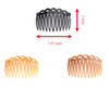 Ruwado French Hair Side Comb 6 Pcs Chic Elegant Plastic Twist Hair Clip Vintage Flexible Cellulose Non Slip Styling Combs for Women Girls Fine Hair A