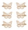 Ruwado 3 Pairs Butterfly Hair Clips Metal Gold Silver Vintage Retro Small Claw Hairpin Hair Styling Barrettes Accessories Supplies for Kids Girls Tee