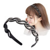 LOVEF 1 Pcs Fashion Bling Rhinestone Hair Hoop Hollow Hair Band Headband with Teeth for Women Ladies