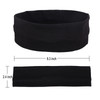 MapofBeauty 3 Pack Yoga Headbands Stretchy Cotton Head Band Hairwarp Sports Running Exercise Gym (Black)