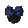 Women Hair Bun Cover Net Snood Hairnet Bowknot Decor Satin Bow Barrette French Hair Clip Bow Ribbon Flower Hair Accessories For Stewardess Banks Hote