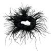 1PC Elegant Artificial Ostrich Feathers Hair Scrunchies Hair Tie Rope Elastics Hair Bands Ponytail Holders Hair Accessories for Women Girls, Black