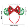 JIAHANG Christmas Mouse Ears Headband Sequin Bow Hair Band, Festival Party Children Decoration Costume Headwear Hair Accessories for Women Girls (Chr