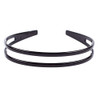 mollensiuer 2Pcs Simple and Fashion Double-layer Plastic Headbands Fine Tooth Hairband Hair Hoop Hair Acessories for Women's Lady Girls (Black +Brown