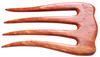 MaryCrafts Wooden Rosy Simple Hair Comb, Hair Pin, 4 Prongs Hair Fork, Hair Accessory Handmade 5"
