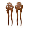 Marycrafts Set 2 Wooden Celtic Knot Hair Fork, Hairfork, Hair Pin, Hairpin, Hair Accessory, Hair Toy Handmade