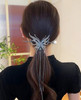 Metal Butterfly Hair Stick Pearl Hair Chopsticks Hair Clip Chignon Pin Hair Decor Hairpin Chinese Hair Accessories for Women Black