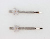 Faship A Pair Of Clear Crystal Floral Hair Clips 2 Pcs Pins